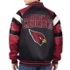 Arizona Cardinals G-III Faux Varsity Leather Jacket