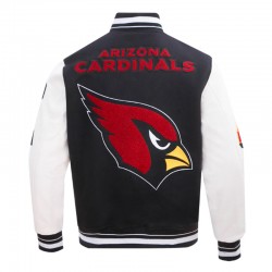 Arizona Cardinals Mashup Rib Varsity Wool/Leather Jacket Arizona Cardinals Mashup Rib Varsity Wool/Leather Jacket