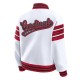 Arizona Cardinals Snap Front White Fleece Jacket Arizona Cardinals Snap Front White Fleece Jacket