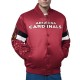Arizona Cardinals Triple Option Varsity Satin Jacket Arizona Cardinals Triple Option Varsity Satin Jacket