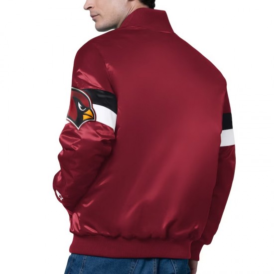 Arizona Cardinals Triple Option Varsity Satin Jacket