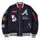 Atlanta Braves Full-Zip Navy Bomber Jacket Atlanta Braves Full-Zip Navy Bomber Jacket
