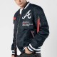 Atlanta Braves Full-Zip Navy Bomber Jacket Atlanta Braves Full-Zip Navy Bomber Jacket