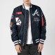 Atlanta Braves Full-Zip Navy Bomber Jacket Atlanta Braves Full-Zip Navy Bomber Jacket