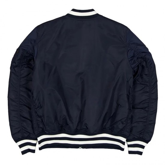 Atlanta Braves Full-Zip Navy Bomber Jacket Atlanta Braves Full-Zip Navy Bomber Jacket