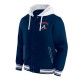 Atlanta Braves Navy Cotton Hooded Jacket Atlanta Braves Navy Cotton Hooded Jacket