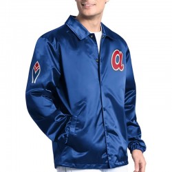 Atlanta Braves Point Man Coaches Royal Jacket Atlanta Braves Point Man Coaches Royal Jacket