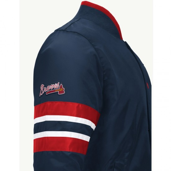 Atlanta Braves Scout I Navy Satin Jacket