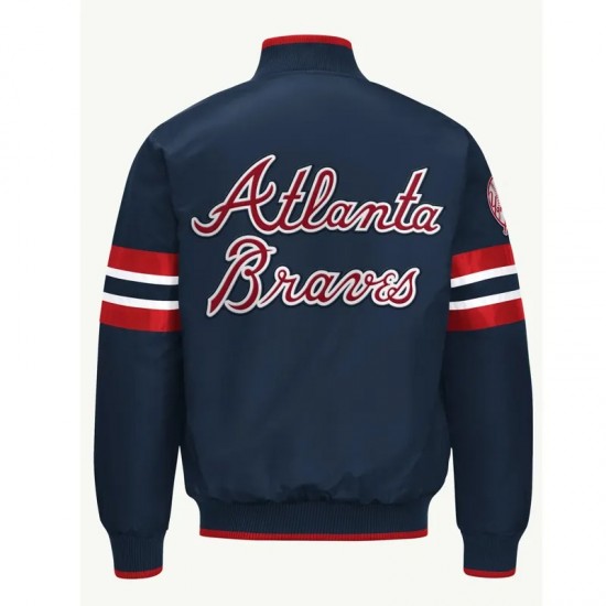 Atlanta Braves Scout I Navy Satin Jacket