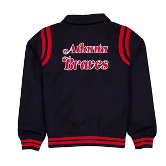 Atlanta Braves Sport Night Teddy Varsity Jacket Atlanta Braves Sport Night Teddy Varsity Jacket