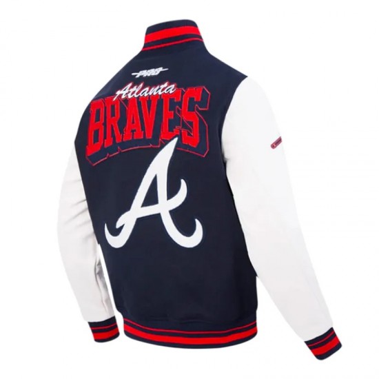 Atlanta Braves Team Badge Classic Rib Varsity Jacket