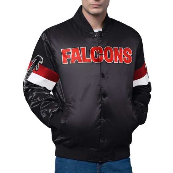 Atlanta Falcons Triple Option Varsity Satin Jacket