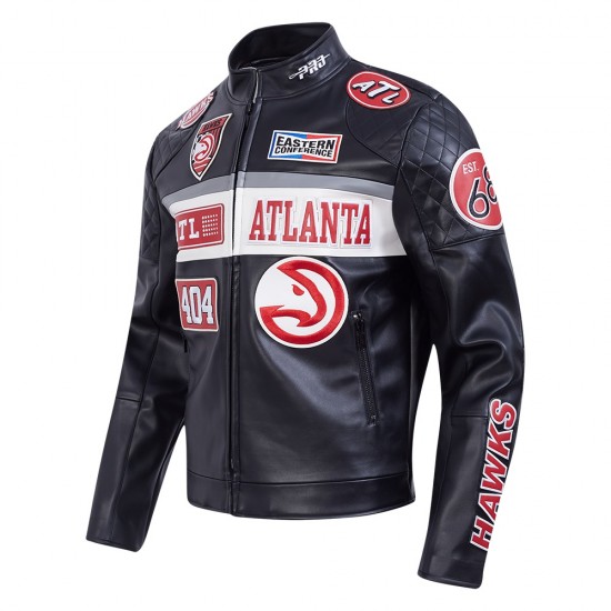 Atlanta Hawks Men's Moto Jacket Atlanta Hawks Men's Moto Jacket