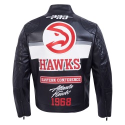 Atlanta Hawks Men's Moto Jacket Atlanta Hawks Men's Moto Jacket