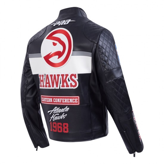 Atlanta Hawks Men's Moto Jacket Atlanta Hawks Men's Moto Jacket