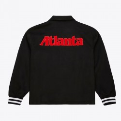 Atlanta Hawks Oversweep Black Varsity Wool Jacket Atlanta Hawks Oversweep Black Varsity Wool Jacket