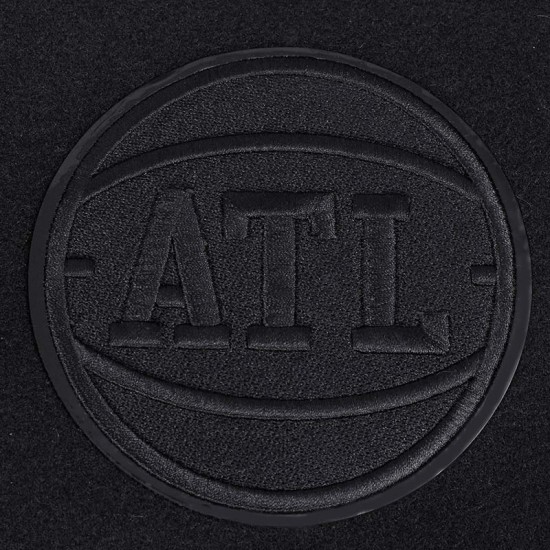 Atlanta Hawks Triple Black Varsity Wool and Leather Jacket Atlanta Hawks Triple Black Varsity Wool and Leather Jacket
