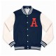 Auburn Tigers Navy and Off White Varsity Jacket Auburn Tigers Navy and Off White Varsity Jacket