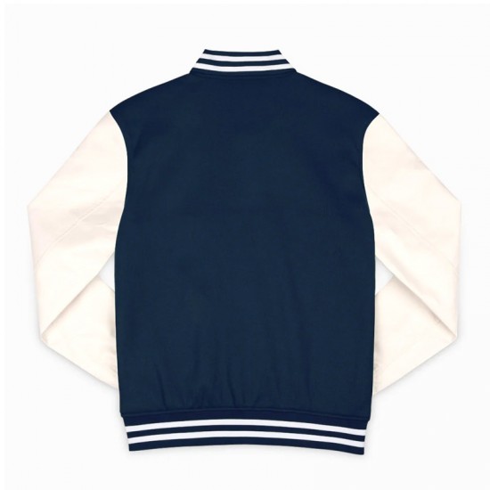 Auburn Tigers Navy and Off White Varsity Jacket Auburn Tigers Navy and Off White Varsity Jacket