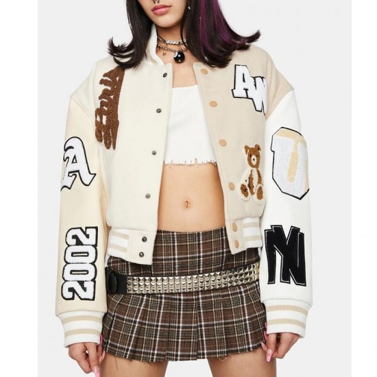 Azalea Wang Paris Wool Varsity Jacket