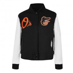 Baltimore Orioles Game Day Classics Black Varsity Jacket