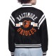 Baltimore Orioles Printed Logo Varsity Satin Jacket Baltimore Orioles Printed Logo Varsity Satin Jacket