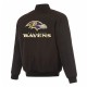 Baltimore Ravens Black/Gray Full-Zip Reversible Flight Jacket Baltimore Ravens Black/Gray Full-Zip Reversible Flight Jacket