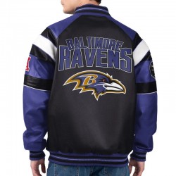 Baltimore Ravens G-III Faux Varsity Leather Jacket Baltimore Ravens G-III Faux Varsity Leather Jacket