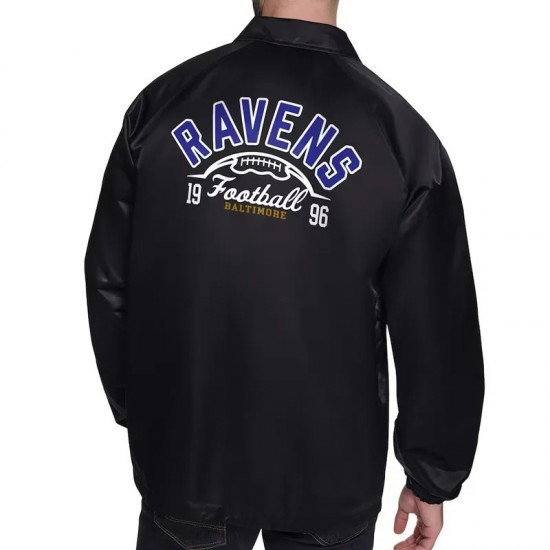Baltimore Ravens Retro Logo Coaches Jacket