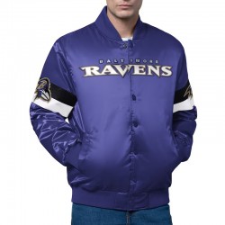 Baltimore Ravens Triple Option Varsity Satin Jacket