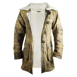 Bane Leather Buffing Brown Trench Coat Jacket Bane Leather Buffing Brown Trench Coat Jacket