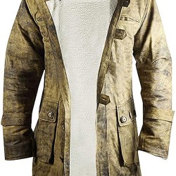 Bane Leather Buffing Brown Trench Coat Jacket Bane Leather Buffing Brown Trench Coat Jacket
