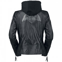 Batwoman Black Leather Jacket with Hood Batwoman Black Leather Jacket with Hood