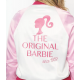 Barbie™ x Unique Vintage Pink Satin Bomber Jacket - Chic & Exclusive