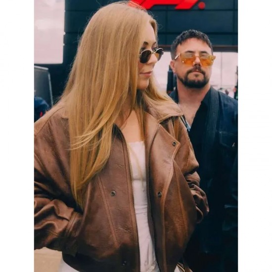 Becky Hill F1 British Grand Prix Leather Jacket