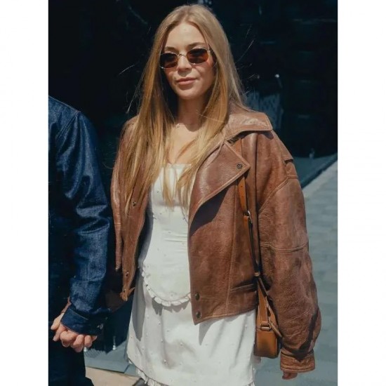 Becky Hill F1 British Grand Prix Leather Jacket Becky Hill F1 British Grand Prix Leather Jacket