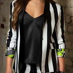 Beetlejuice Halloween Jacket – Iconic Striped Costume for Halloween Beetlejuice Halloween Jacket – Iconic Striped Costume for Halloween