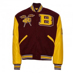 Bethune Cookman University Maroon and Gold Varsity Jacket Bethune Cookman University Maroon and Gold Varsity Jacket
