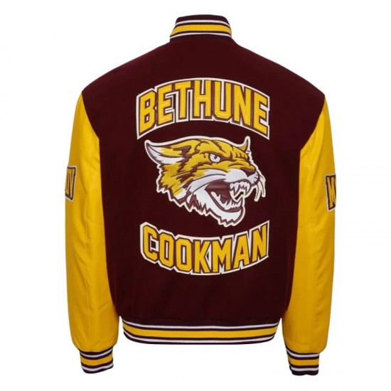 Bethune Cookman University Maroon and Gold Varsity Jacket Bethune Cookman University Maroon and Gold Varsity Jacket