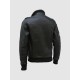 Black Bomber Leather Jacket Black Bomber Leather Jacket