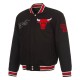 Black Full-Snap Chicago Bulls Wool Varsity Jacket Black Full-Snap Chicago Bulls Wool Varsity Jacket
