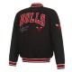 Black Full-Snap Chicago Bulls Wool Varsity Jacket Black Full-Snap Chicago Bulls Wool Varsity Jacket