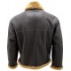 Men’s Black RAF Aviator Vintage Real Shearling Sheepskin Flying Leather Jacket