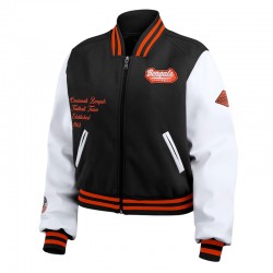 Black/White Cincinnati Bengals Varsity Full-Zip Jacket Black/White Cincinnati Bengals Varsity Full-Zip Jacket