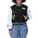 Black/White Las Vegas Raiders Varsity Full-Zip Jacket