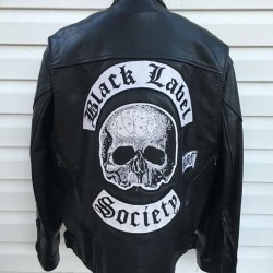 Black Label Society BLS Black Leather Biker Jacket Black Label Society BLS Black Leather Biker Jacket