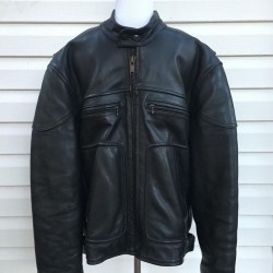 Black Label Society BLS Black Leather Biker Jacket