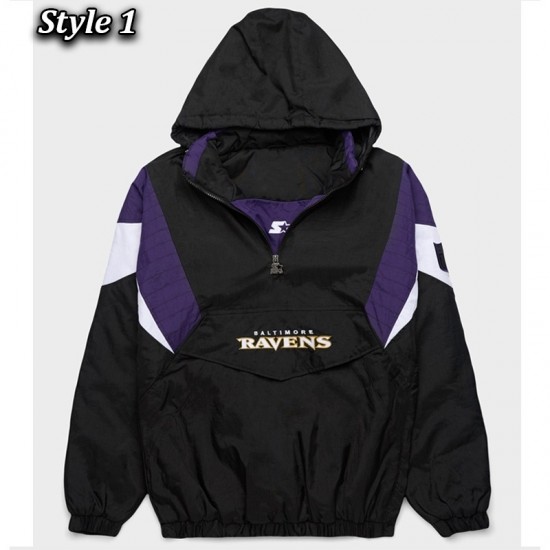 Blackout Baltimore Ravens Breakaway Pullover Jacket