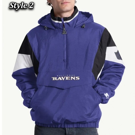 Blackout Baltimore Ravens Breakaway Pullover Jacket