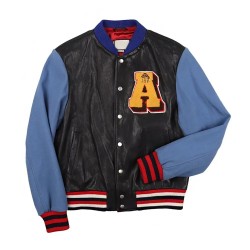 Blind for Love Varsity Bomber Wool/Leather Jacket